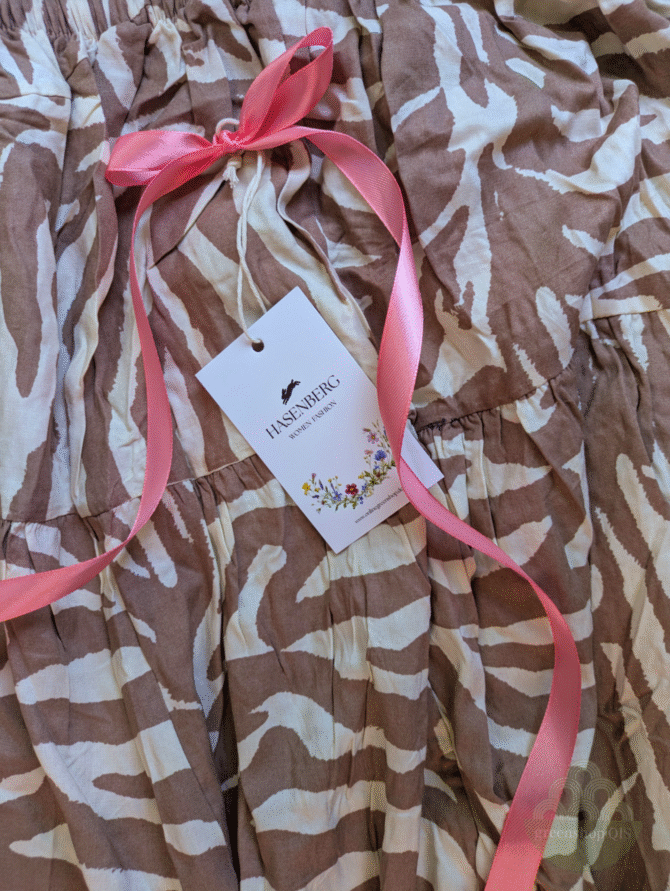 Boho Maxirock Zebra Print – Beige & Creme für wilde Sommerträume - Design nr 65 – Bild 3